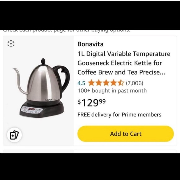 Bonavita Digital Gooseneck Electric Kettle - Picture 1 of 7